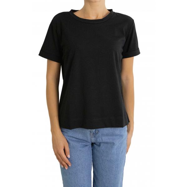 Maglia in cotone con scollo a scatoletta 
